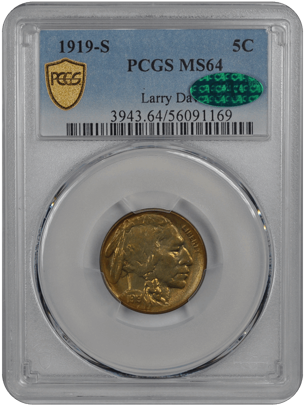1919-S Buffalo PCGS CAC MS 64