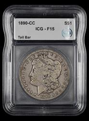 1890 CC Tail Bar $1 ICG  F15