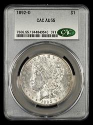 1892 O $1 CAC  AU55