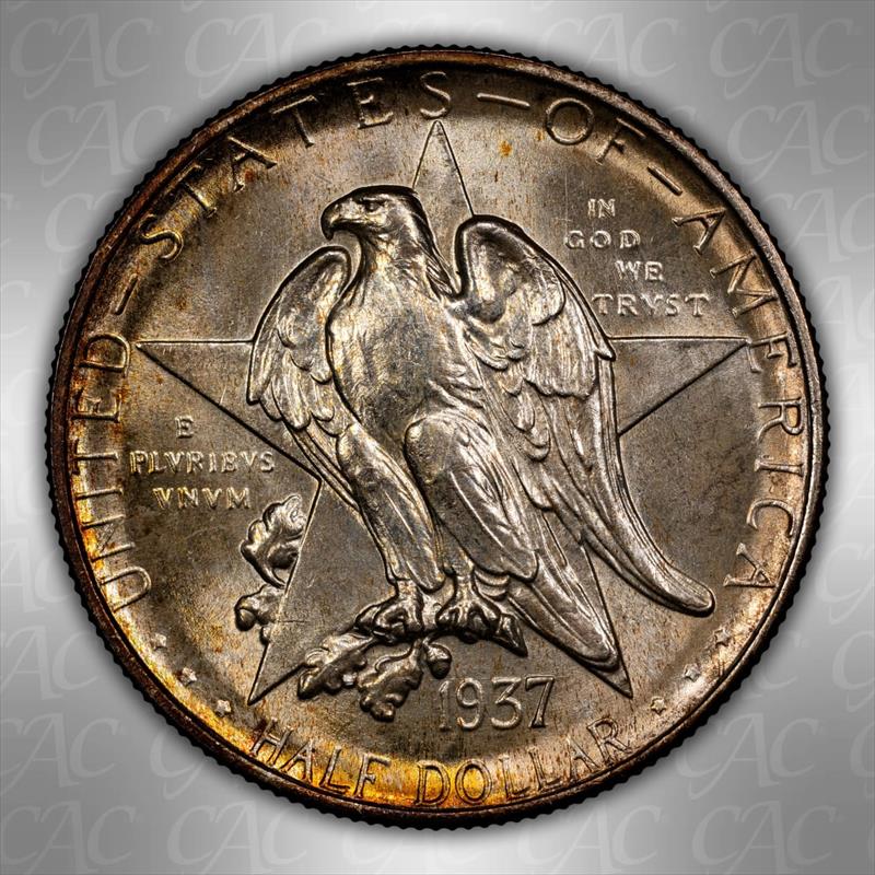 1937 Texas 50c CACG MS 67