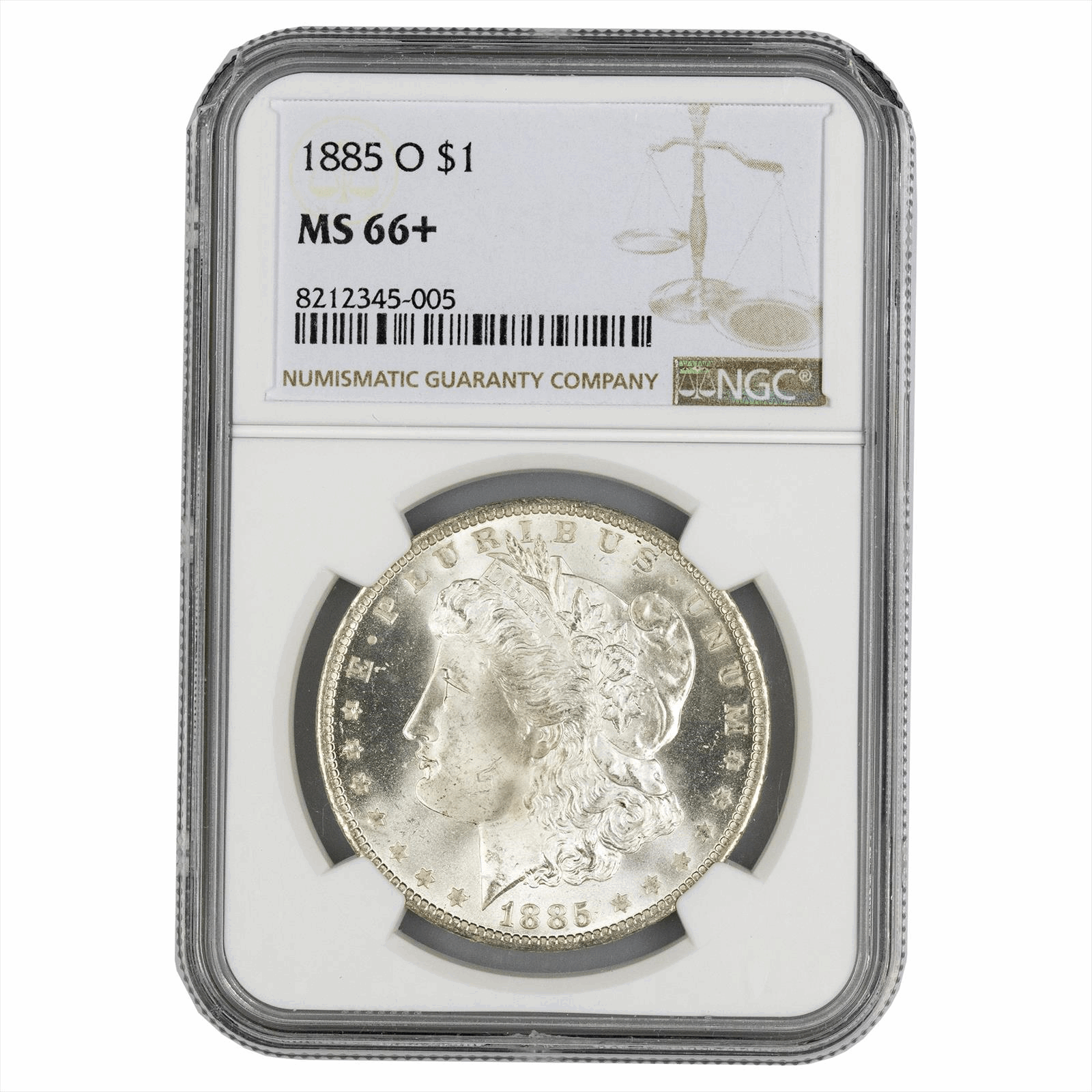 1885-O MORGAN DOLLAR $1 NGC MS 66 +