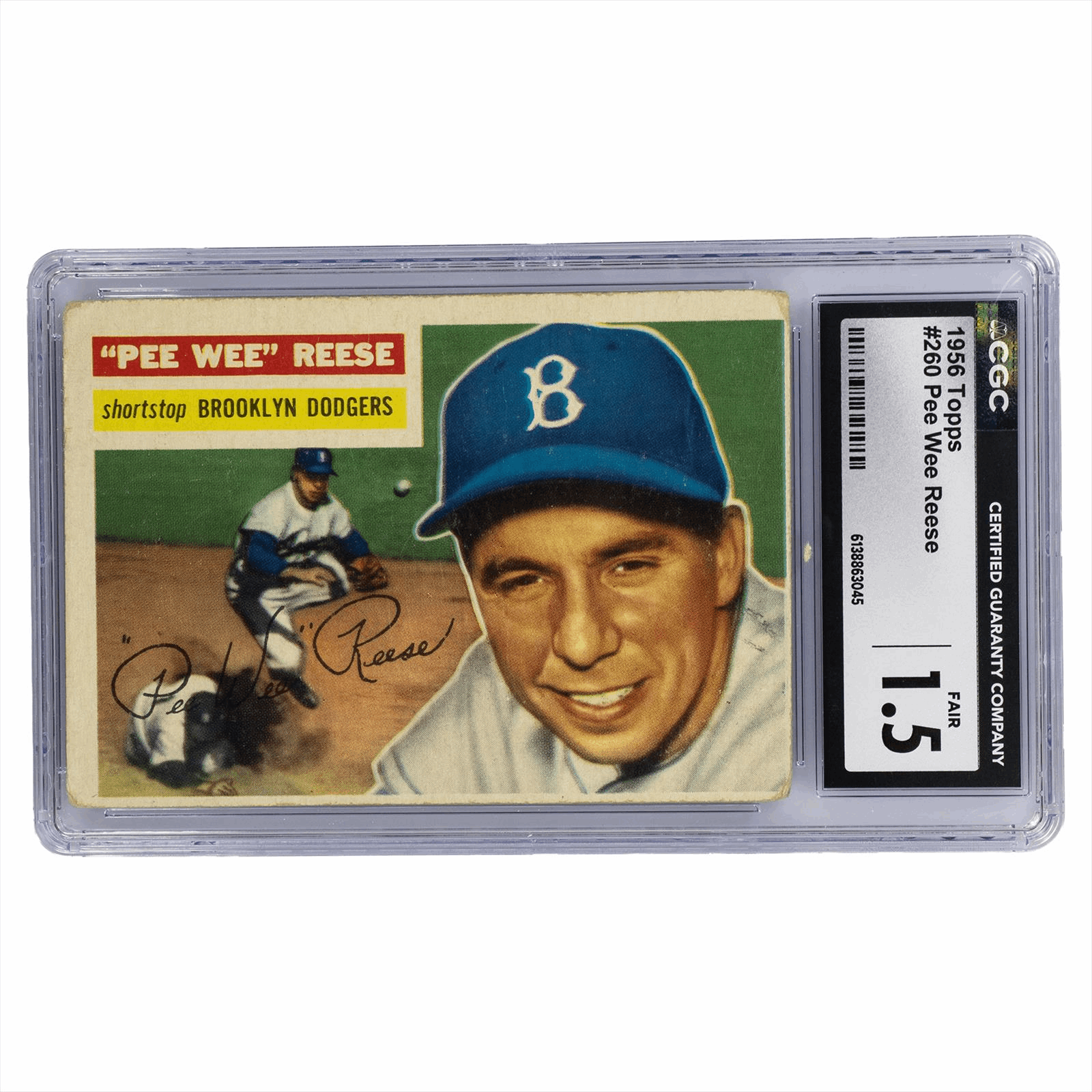 1956 Topps Pee Wee Reese #260 CGC FR 1.5