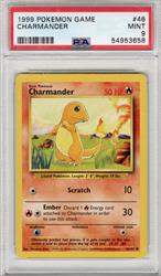 1999 Pokemon Game Charmander #46 PSA Mint 9 