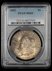 1892 $1 PCGS  MS63