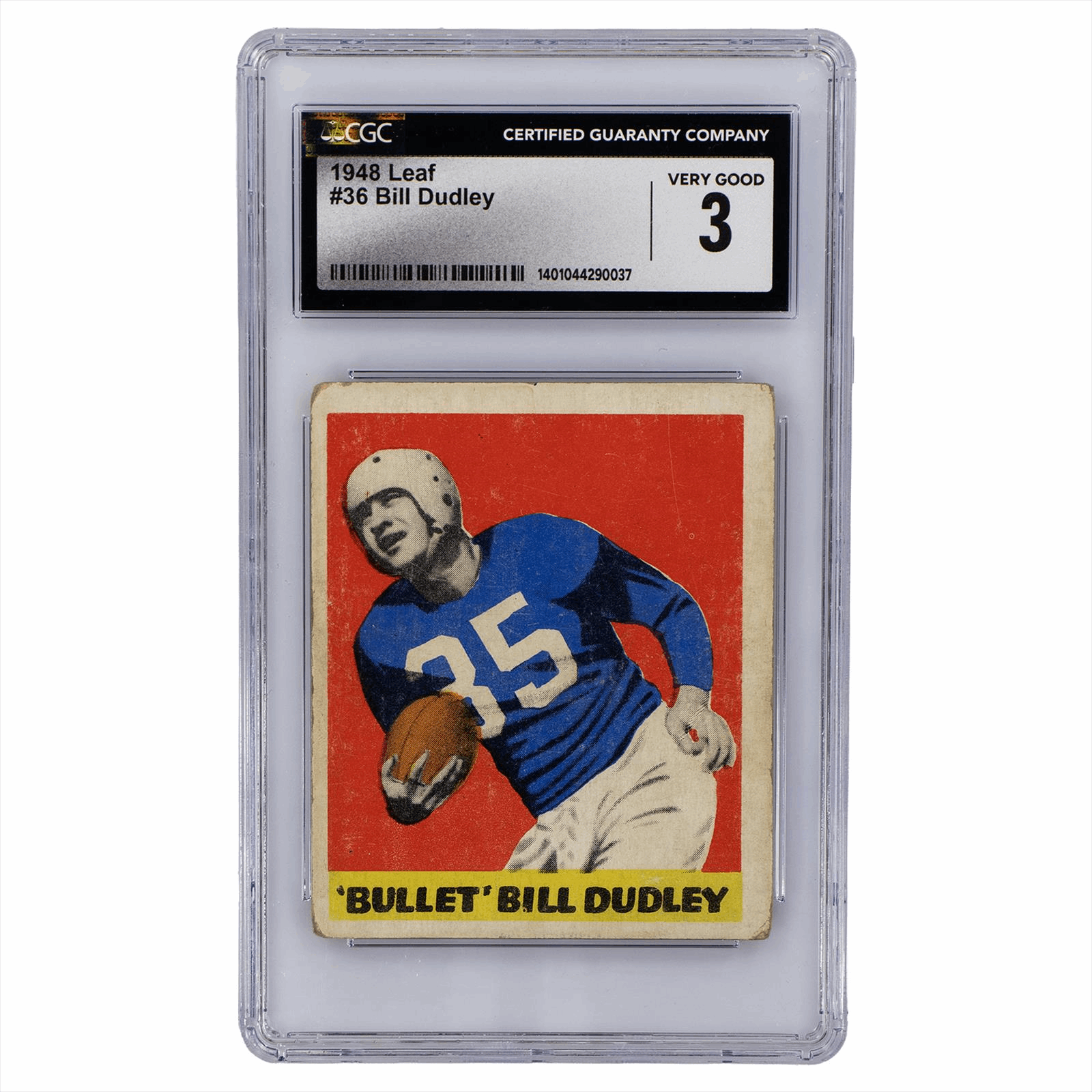1948 Leaf Bill Dudley #36 CGC VG 3 Cert #44290037