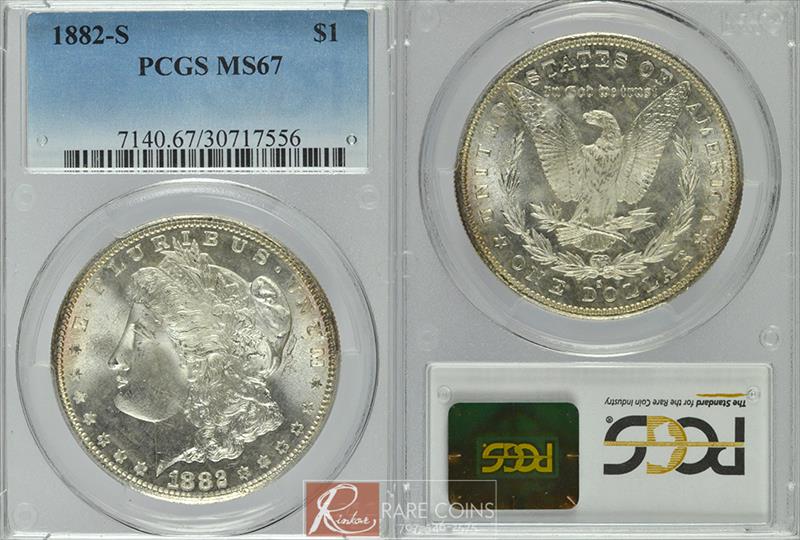 1882-S $1 PCGS MS 67