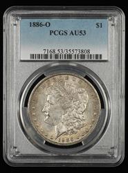 1886 O $1 PCGS AU53