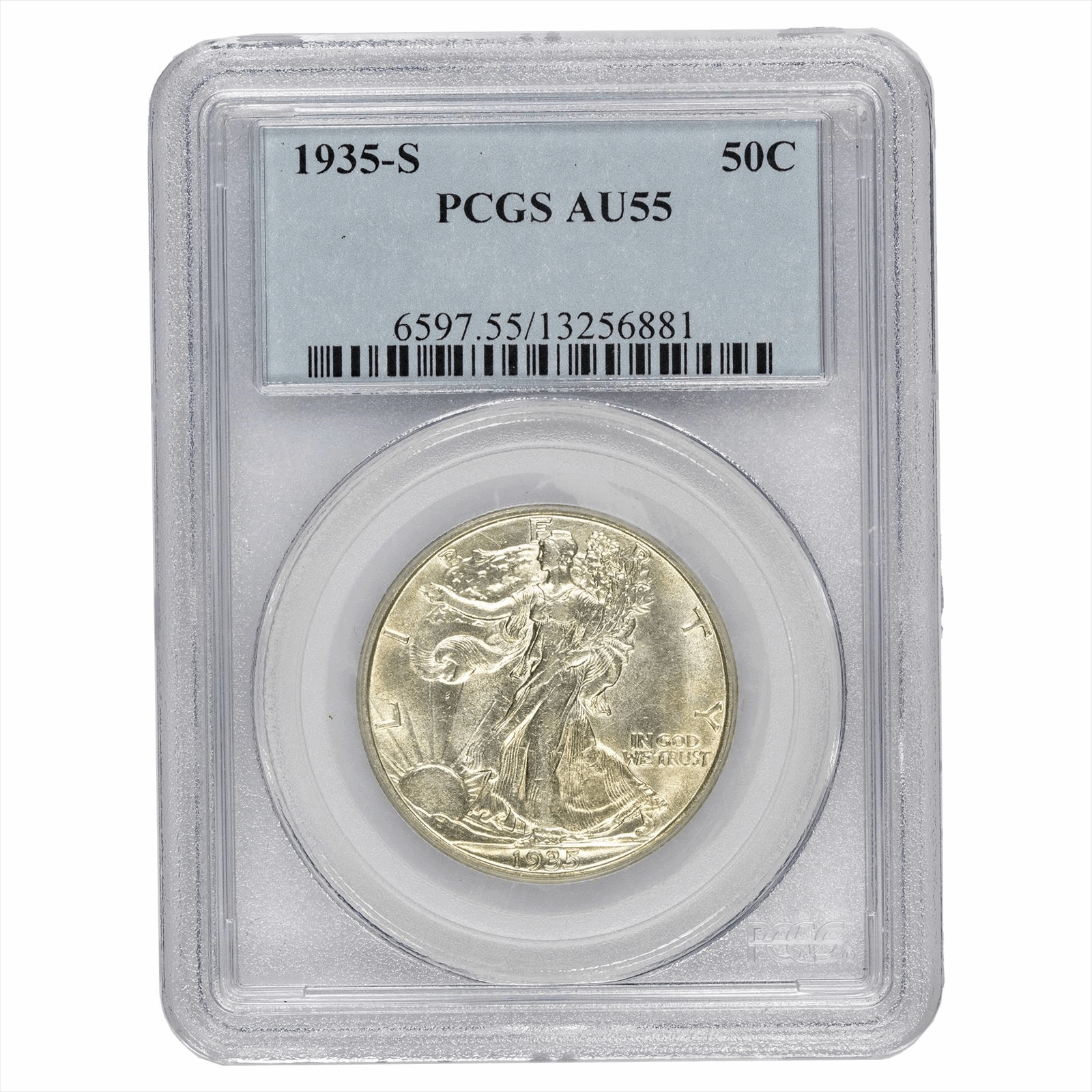 1935-S Walking Liberty Half-Dollar 50c PCGS AU 55 