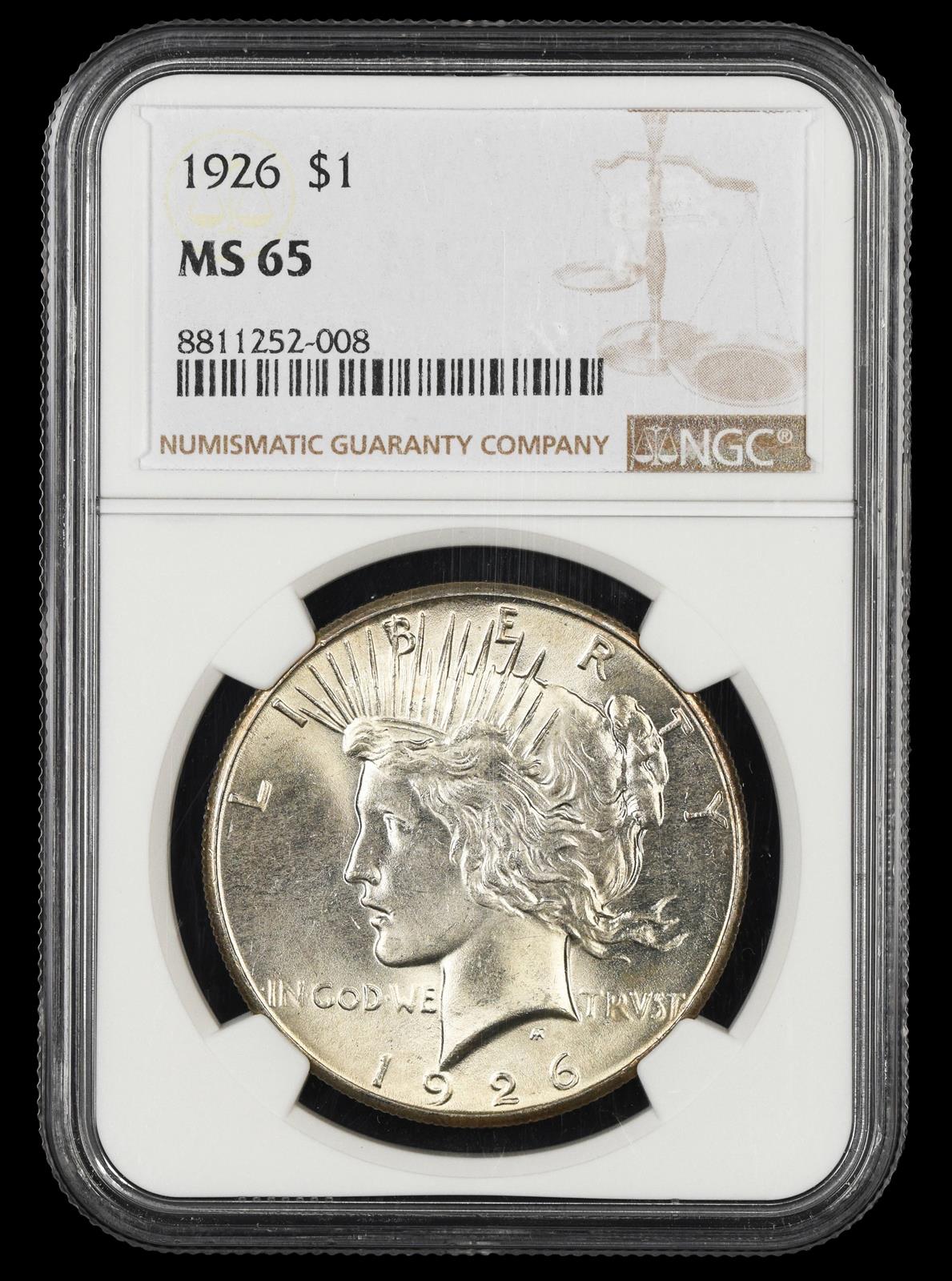 1926 $1 NGC MS 65