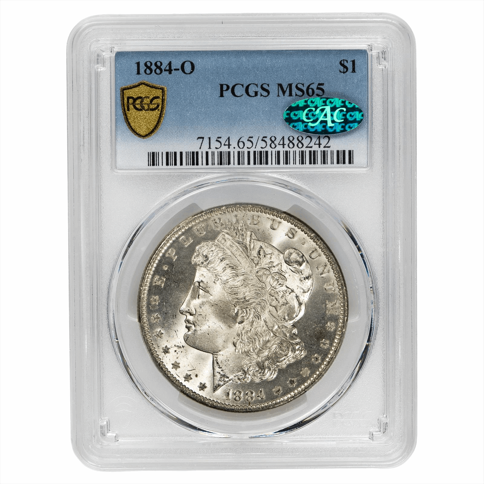 1884-O Morgan Silver Dollar $1 PCGS MS 65 CAC