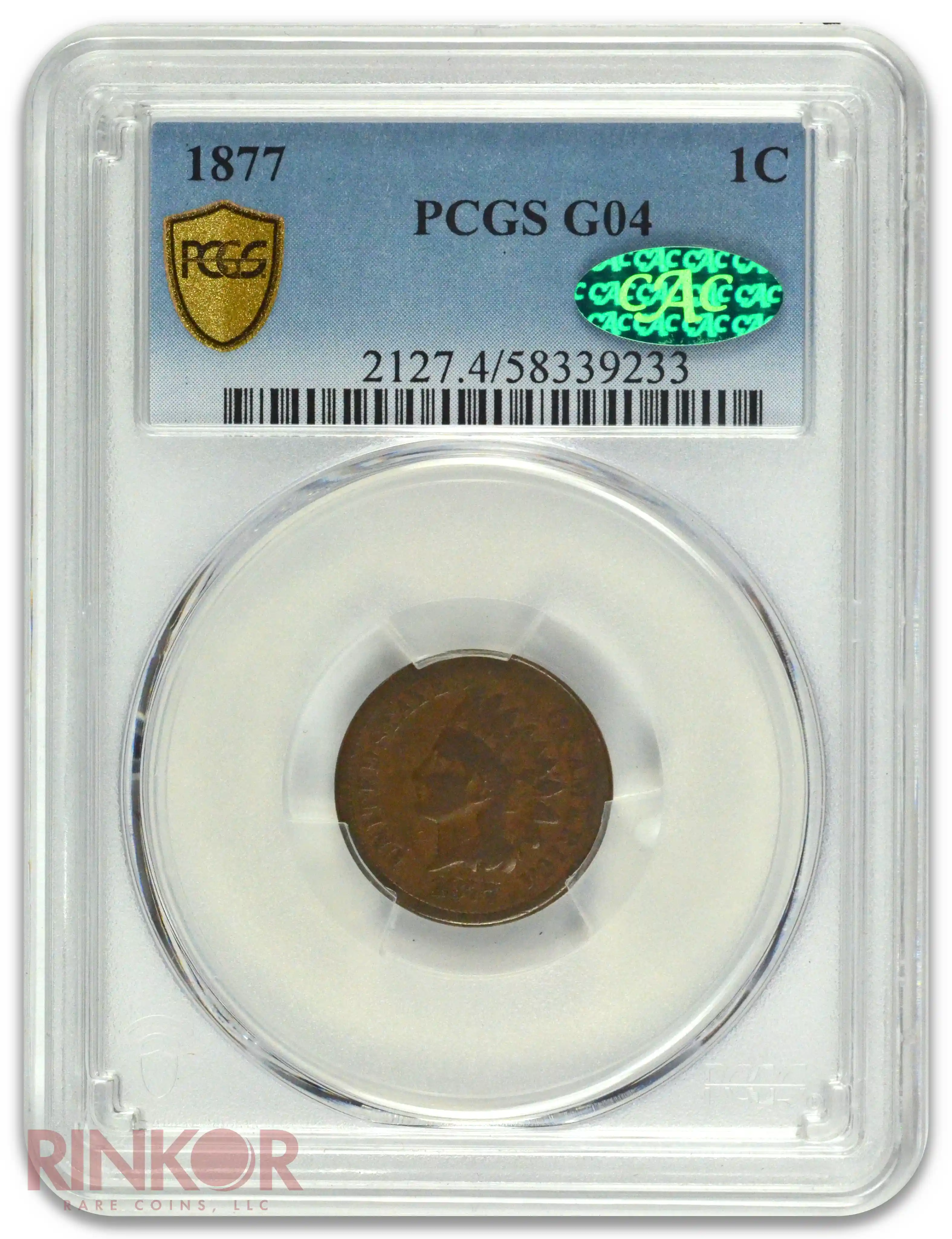 1877 1C Indian Cent PCGS