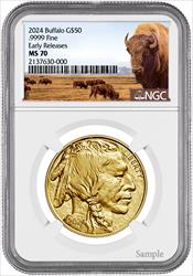 2024 $50 American Gold Buffalo MS70 NGC 