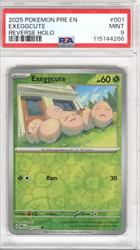 2025 Pokemon Pre En Exeggcute Reverse Holo #001 PSA Mint 9 