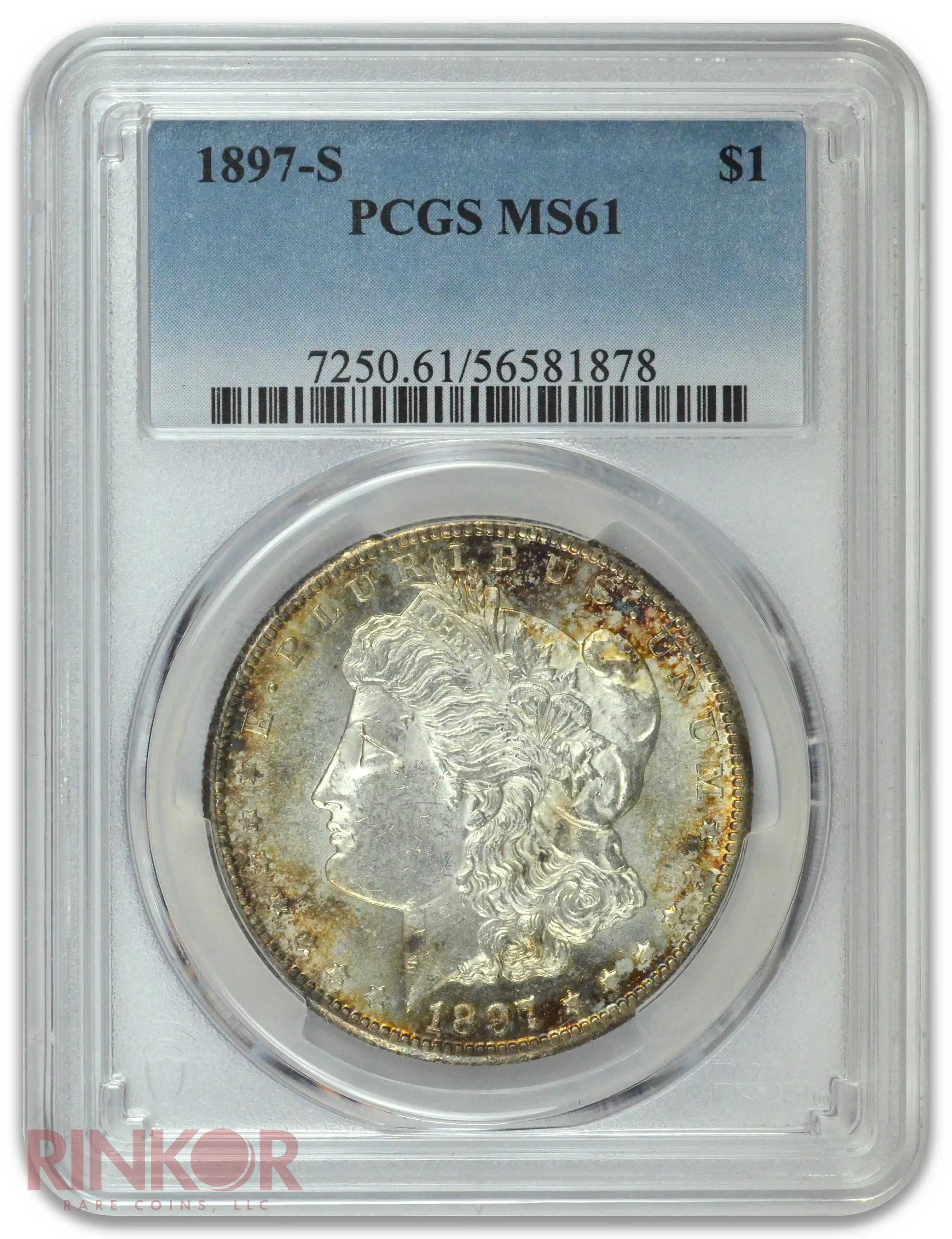1897-S $1 Morgan Dollar PCGS MS 61
