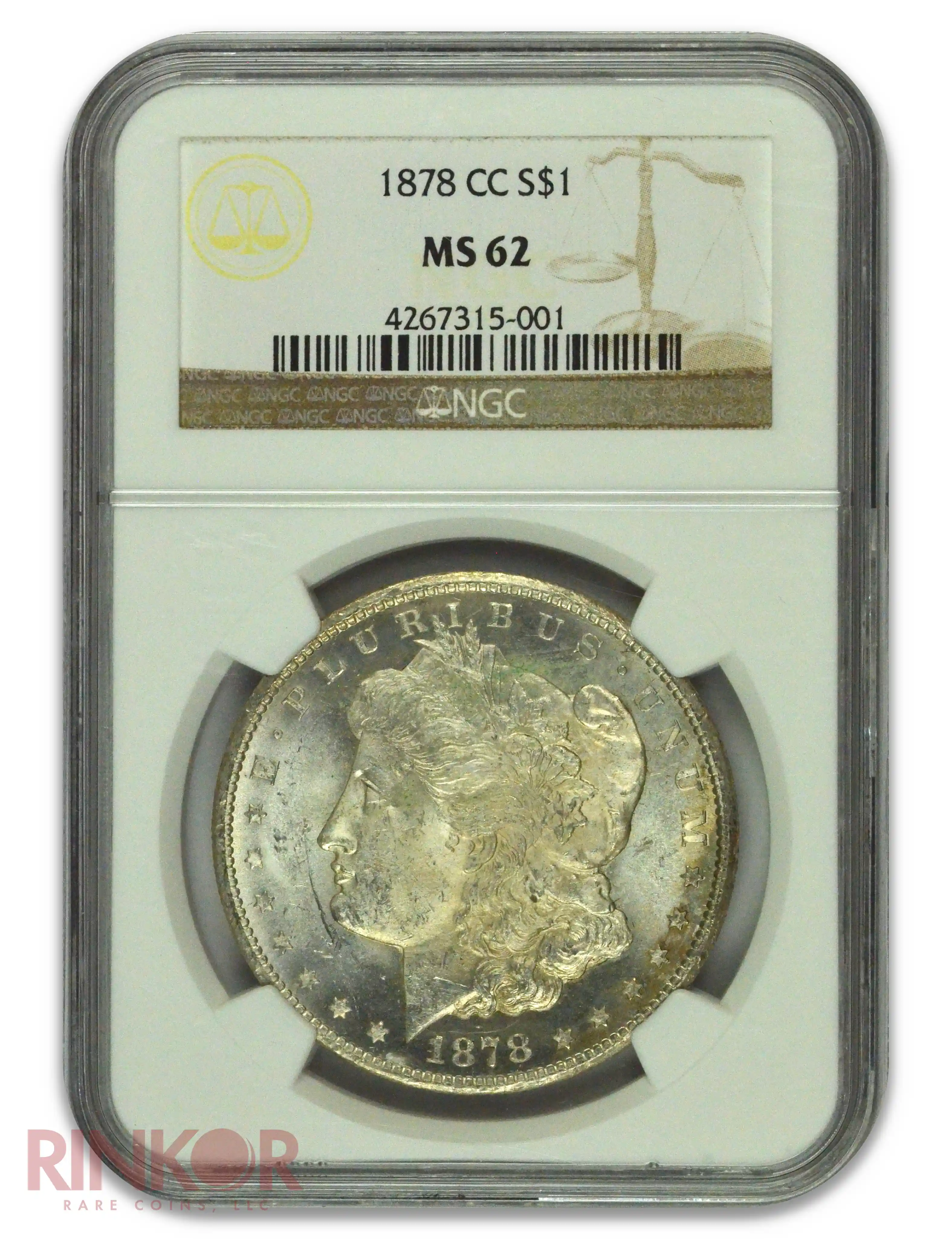 1878-CC $1 Morgan Dollar NGC MS 62