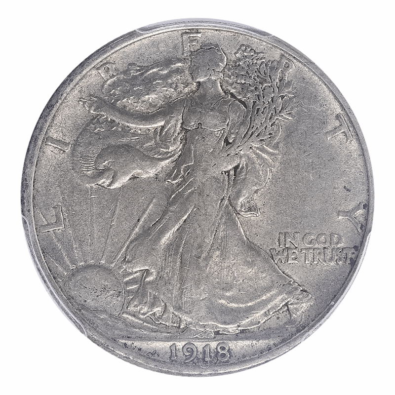 1918-D Walking Liberty Half Dollar, PCGS XF-45 CAC - Nice Original Coin