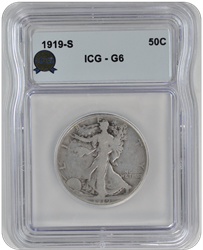 1919-S Walking Liberty ICG  G6