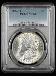 1892 O $1 PCGS MS62