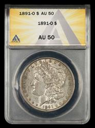 1891 O $1 ANACS  AU50