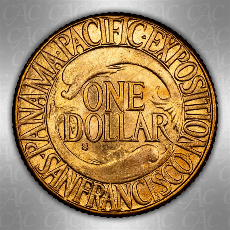 1915-S Panama-Pacific G$1 CACG MS 66 