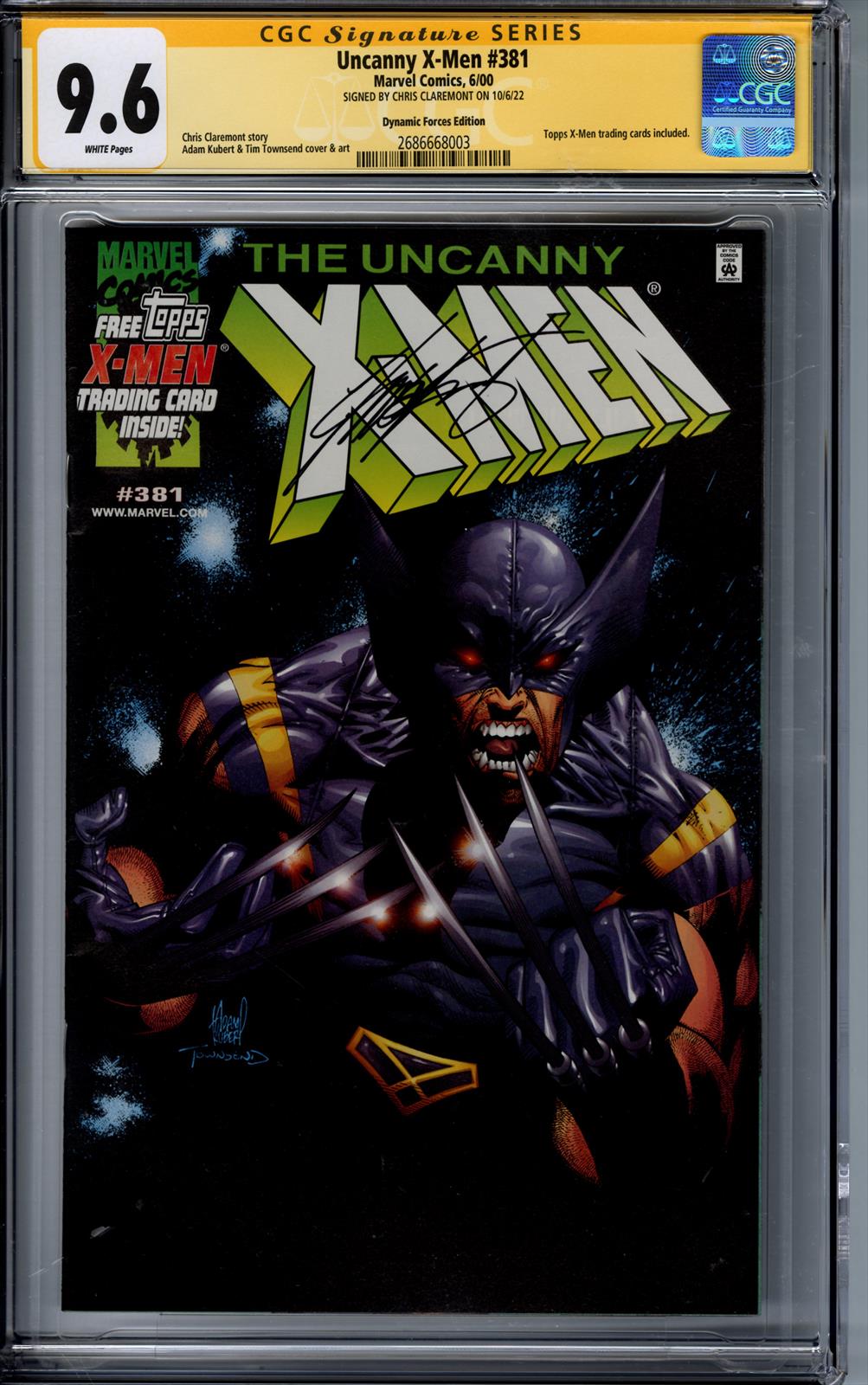 Uncanny X-Men #381 CGC Signature Series 9.6 (Marvel, 2000) Signed by Chris Claremont 