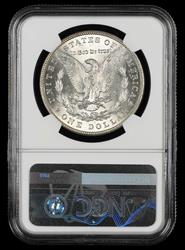 1886 $1 VAM-1A Line in 6 Top 100 Bill Fivaz Signature Label NGC MS 63