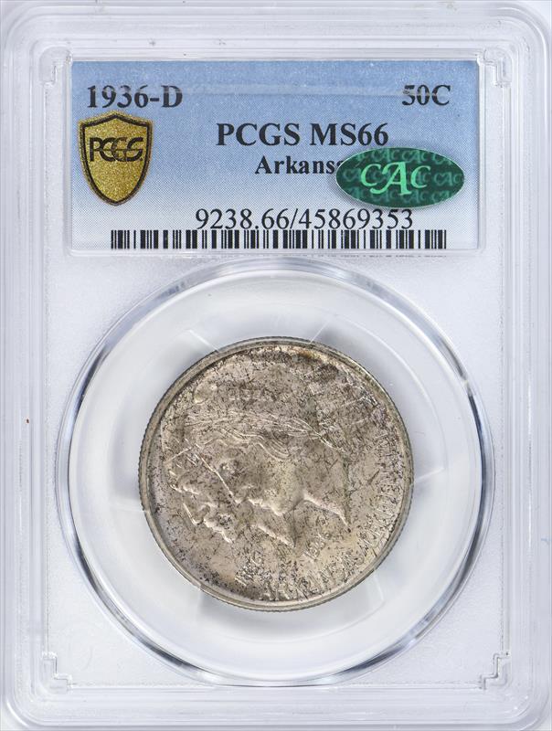 1936-D Arkansas 50C PCGS MS 66 CAC