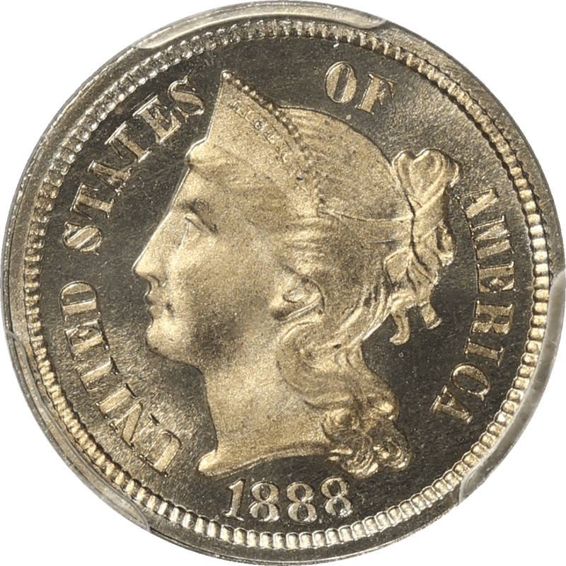 1888 Three Cent Nickel 3CN, PCGS PR-67 CAM - Lovely Coin