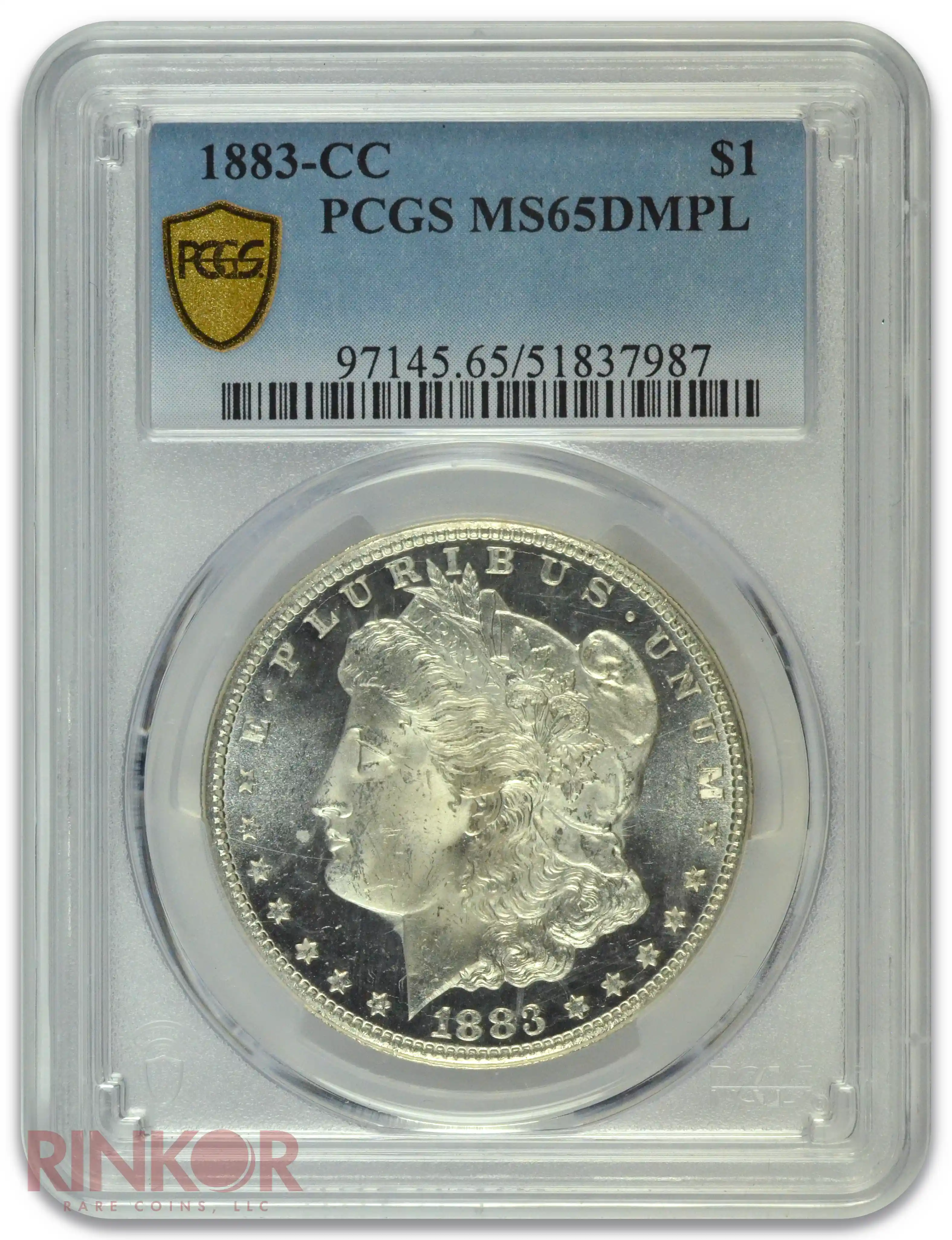 1883-CC $1 Morgan Dollar PCGS MS 65 DMPL
