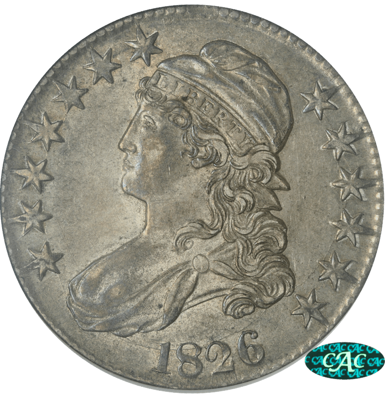 1826 Capped Bust NGC CAC  MS 55 