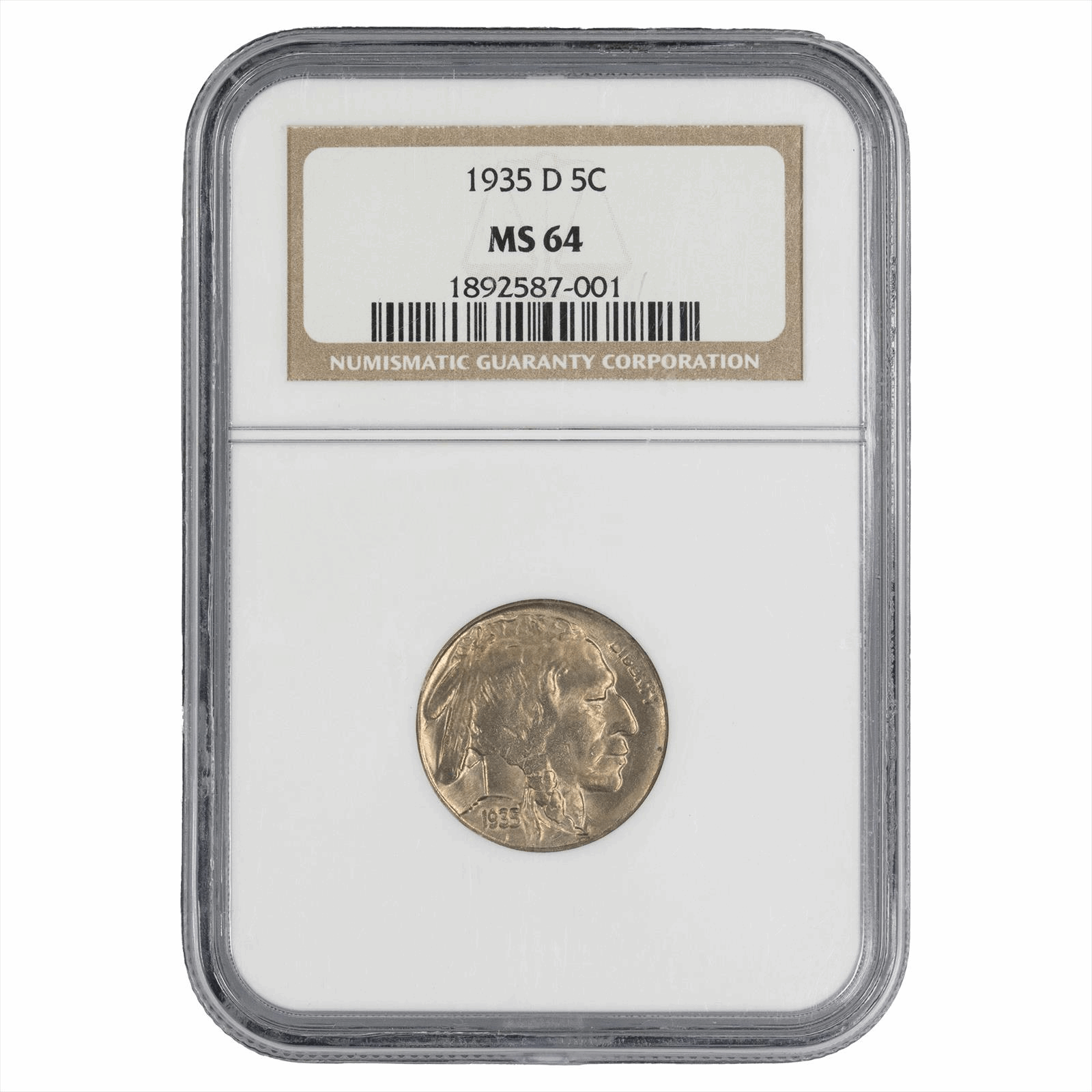 1935-D Buffalo Nickel NGC MS 64 