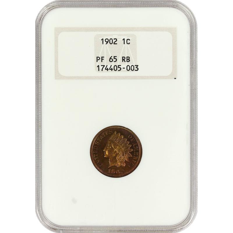 1902 Indian Head Cent 1C NGC  PF65RB Gem Proof 