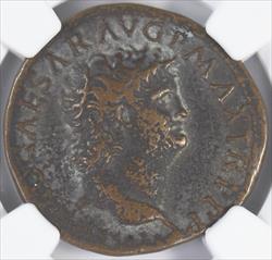 Roman Empire Nero AD 54-68 NGC CH F 