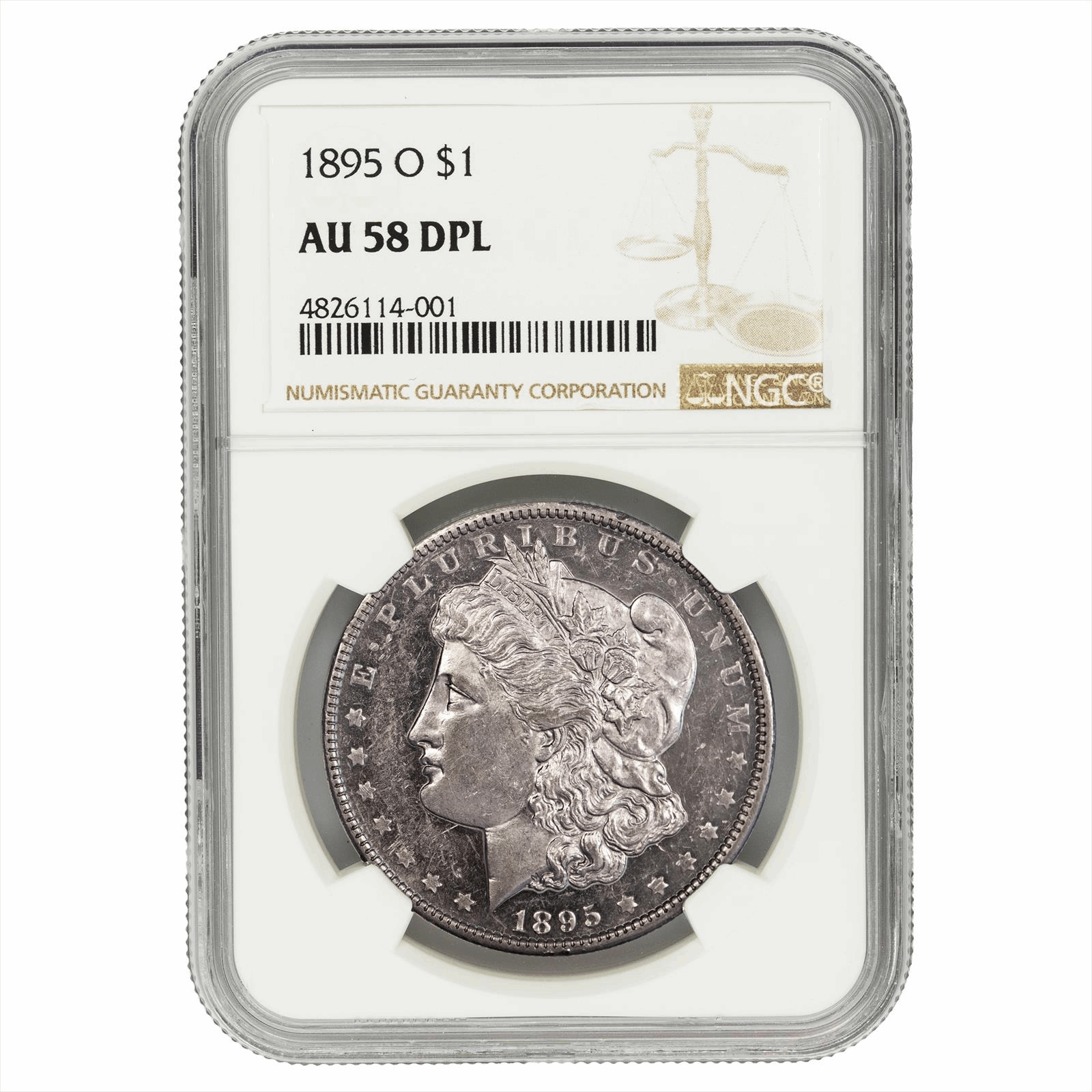 1895-O Morgan Dollar $1 NGC MS 58 DMPL 