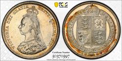 1887 Great Britain Shilling PCGS MS63 