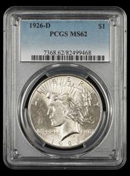 1926 D $1 PCGS  MS62