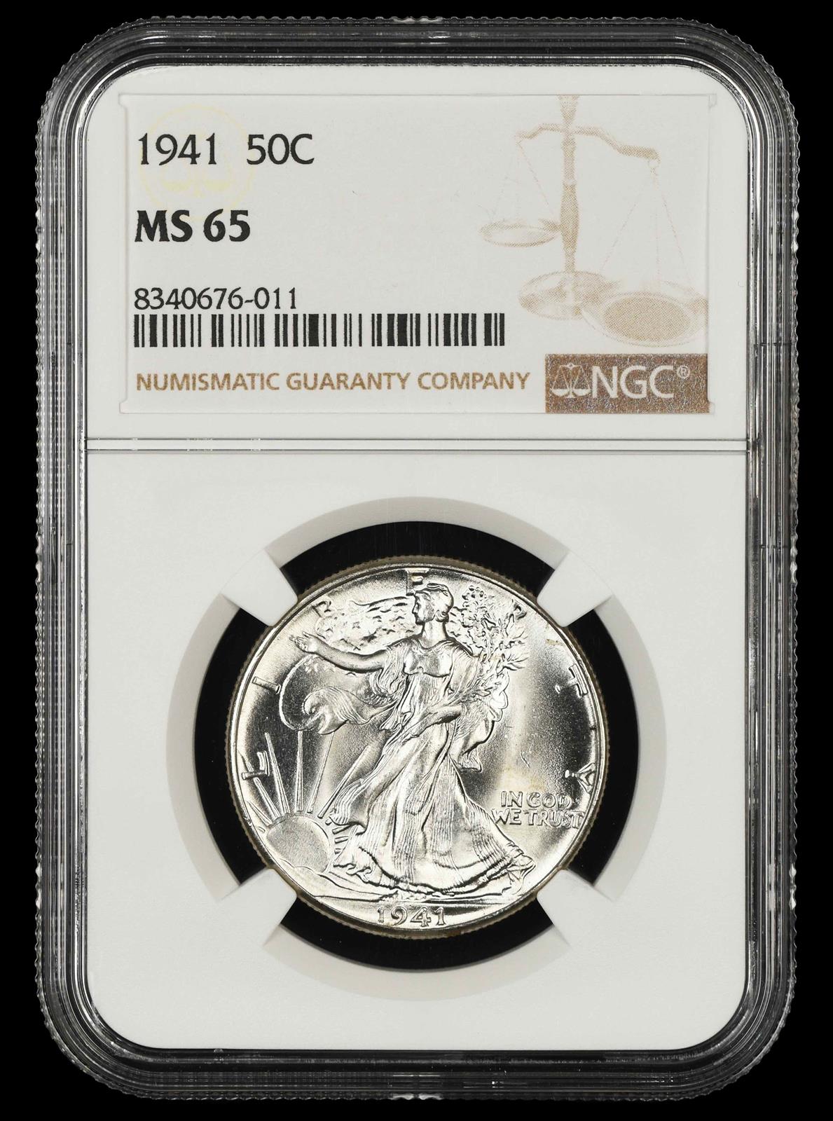 1941 50C NGC  MS65