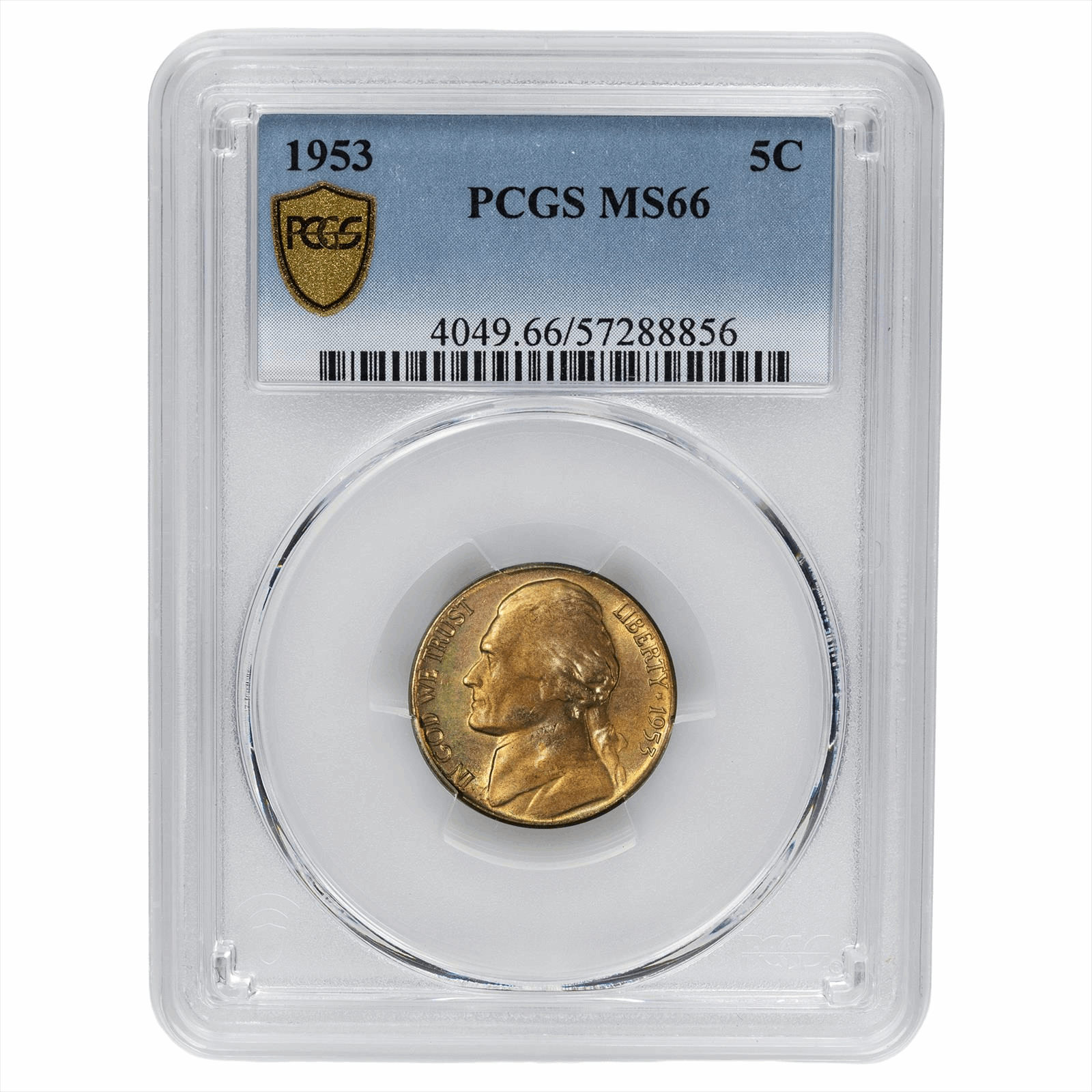1953 Jefferson Nickel 5C PCGS MS 66
