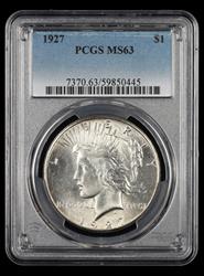 1927 $1 PCGS MS63
