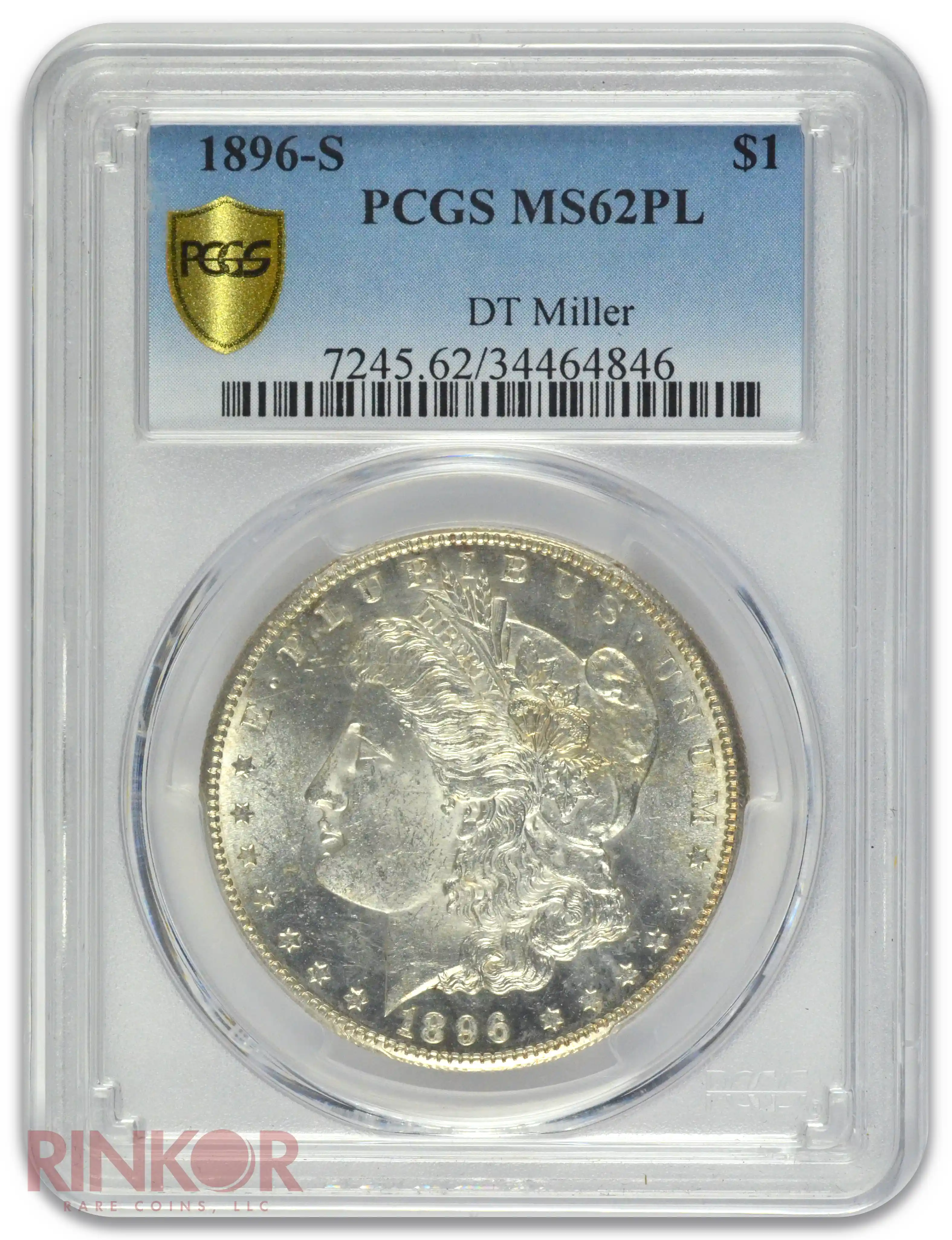 1896-S $1 Morgan Dollar PCGS MS 62 PL