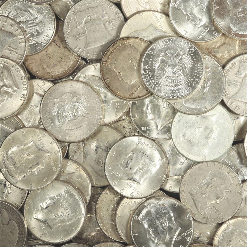 Buy SILVER BULLION100 Face Value 90 Silver Halves 200 total coins