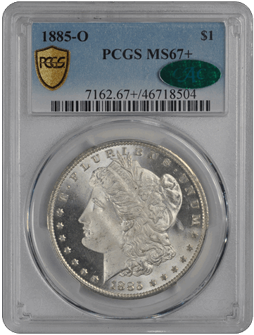 1885-O $1 Morgan Dollar PCGS  (CAC) #3669-9 MS67+