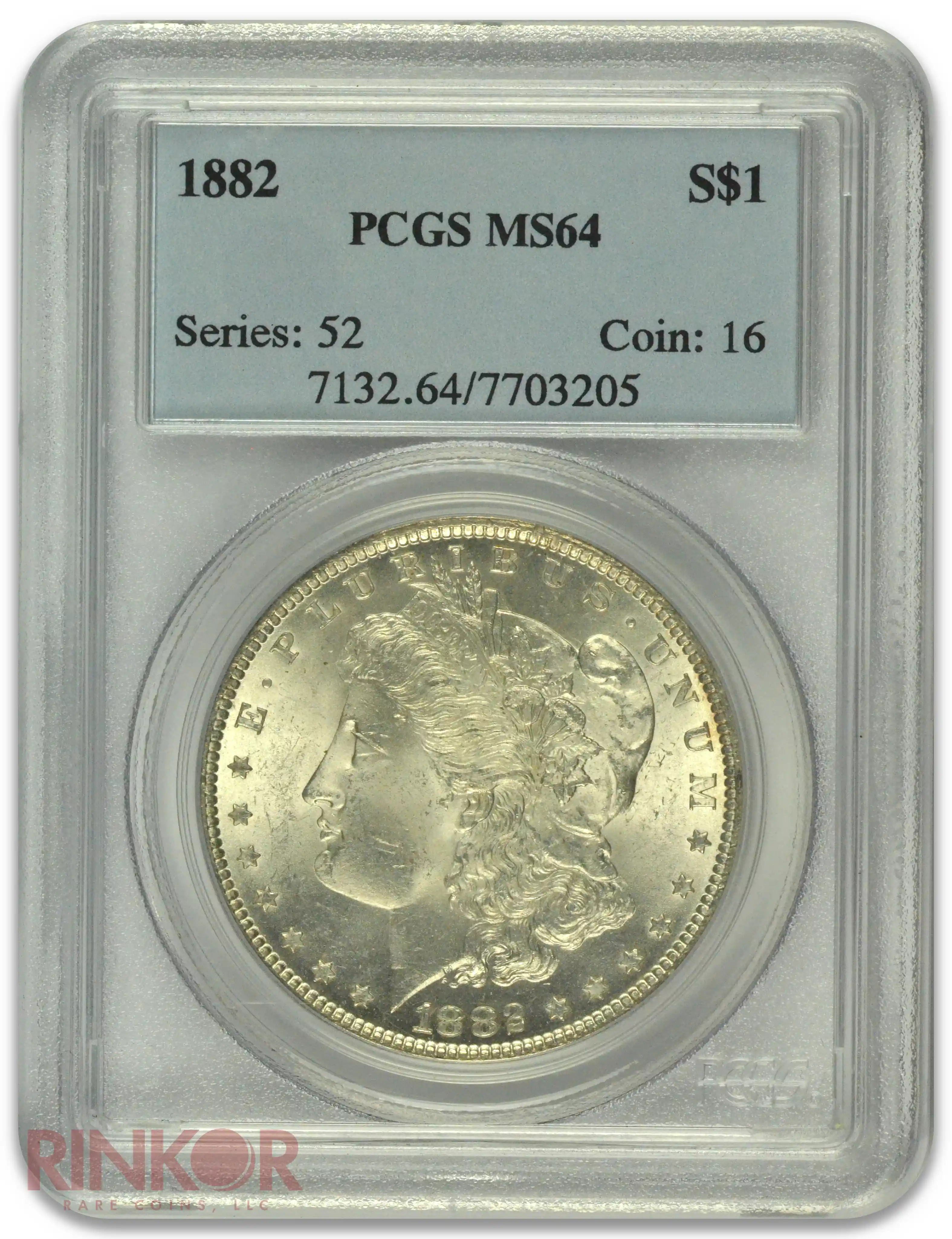 1882 $1 Morgan Dollar PCGS MS 64