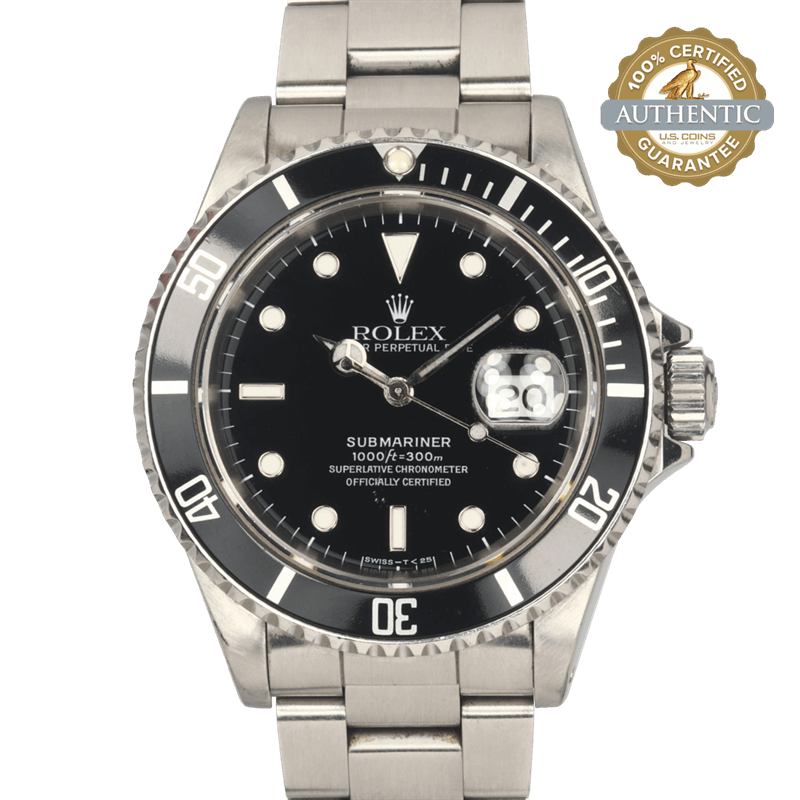 Rolex 40mm Submariner 16610 Stainless Steel Oyster Bracelet Watch Only 