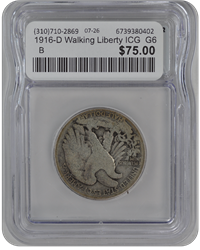 1916-D Walking Liberty ICG  G6