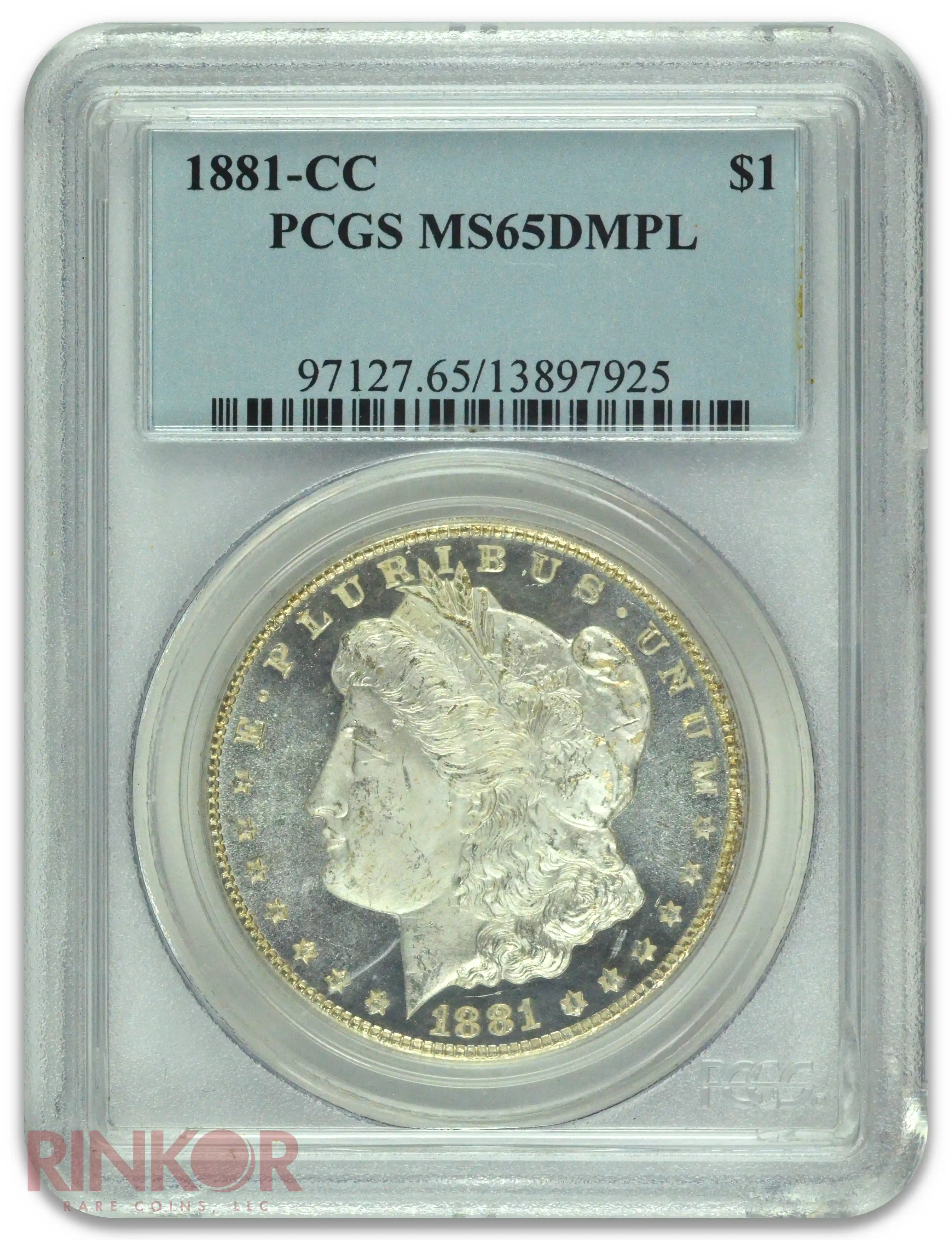 1881-CC $1 Morgan Dollar PCGS MS 65 DMPL