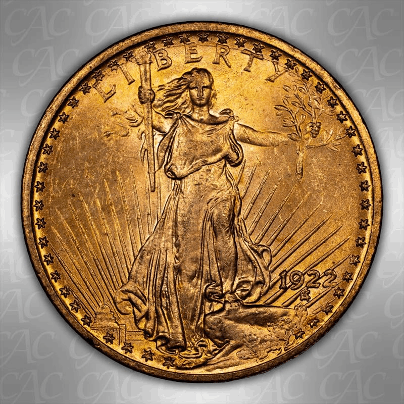 1922 $20 CACG MS 63