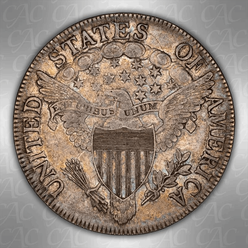 1807 Draped 50C O-110a CACG XF40 