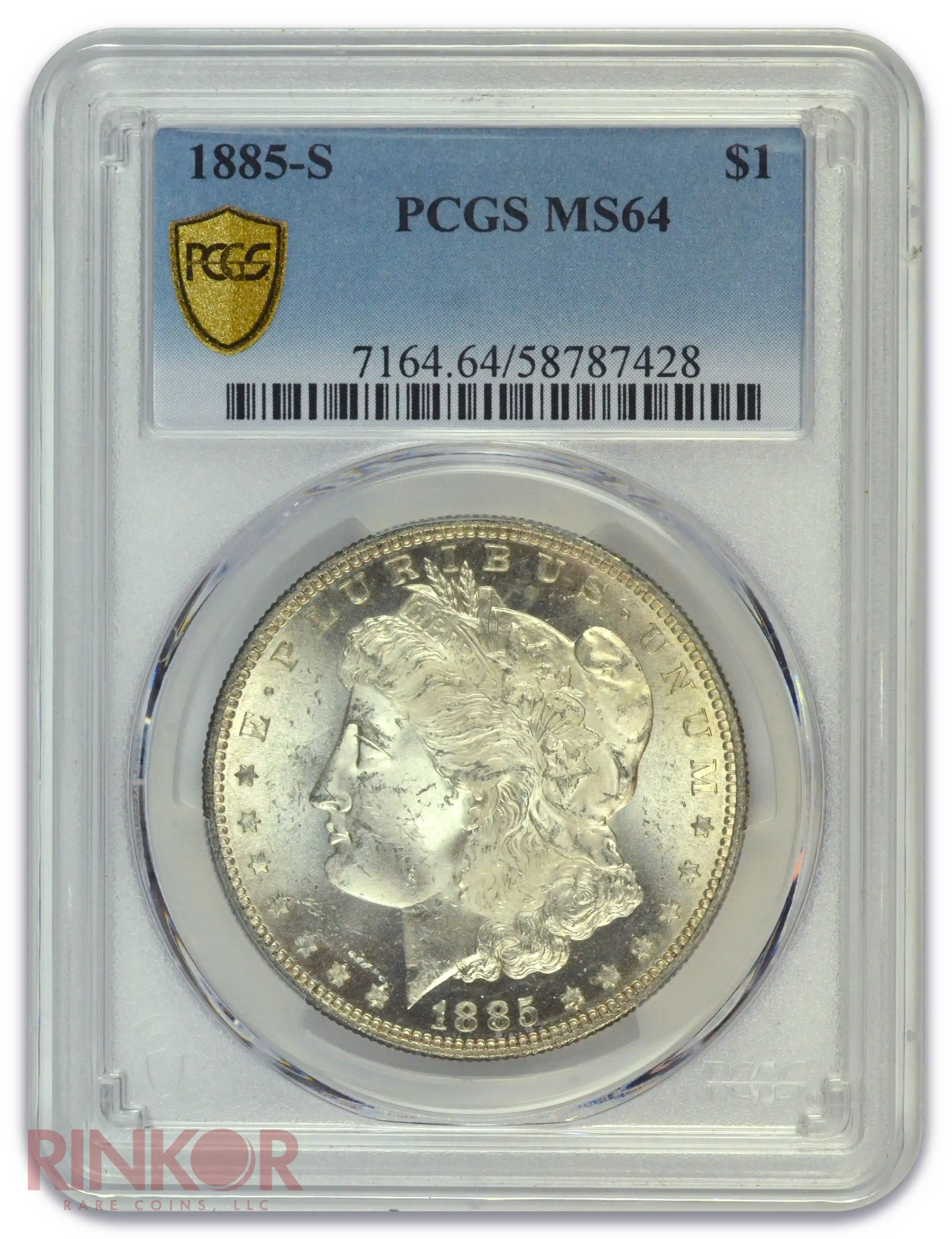 1885-S $1 Morgan Dollar PCGS MS 64