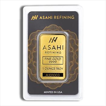 1 oz Gold Bar - Asahi Refining (Carded) image 1